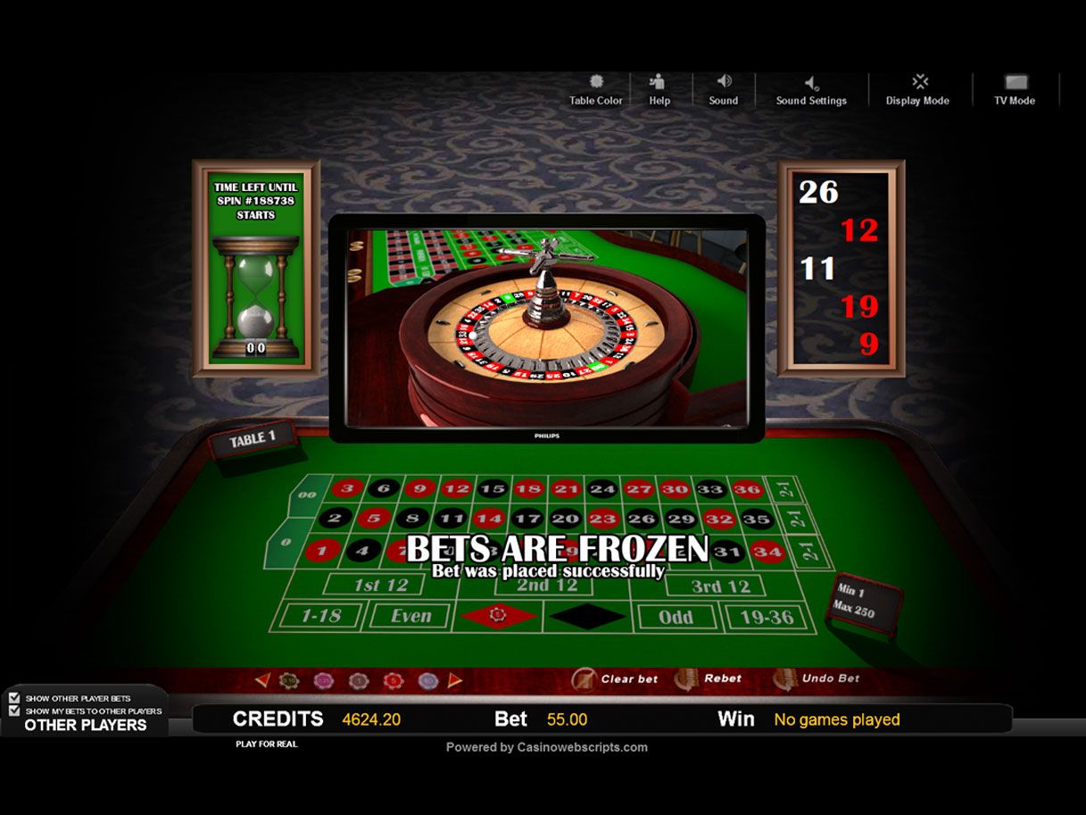 Casino roulette game online